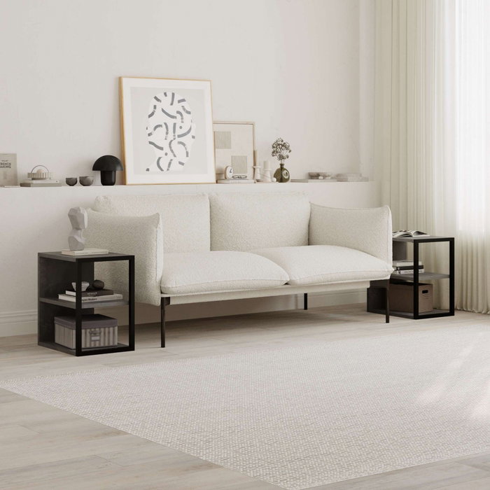 Hanah Home Echo - Retro Grey Juego de Mesas Auxiliares